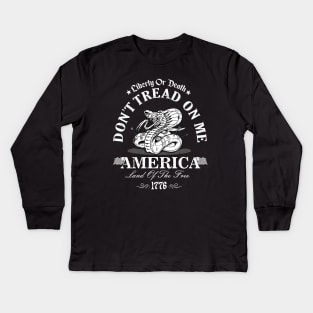 Don't Tread on me, Liberty or Death Kids Long Sleeve T-Shirt